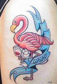 Αγόρι χέρι γελοιογραφία μεγάλο σχέδιο τατουάζ τατουάζ πουλιών
