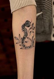 Immagine del modello del tatuaggio del serpente dell'inchiostro del braccio