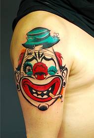 Europese en Amerikaanse clown arm tattoo foto foto