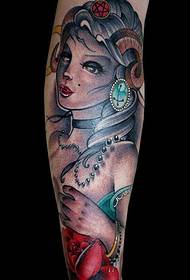 Immagine raccomandata del modello del tatuaggio della ragazza di personalità del braccio di moda