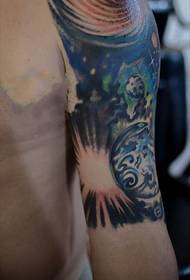 Kosmische ster persoonlijkheid arm tattoo foto