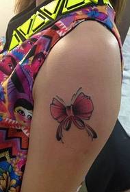 Lány gyermek kar divat gyönyörű íj tetoválás mintás képet