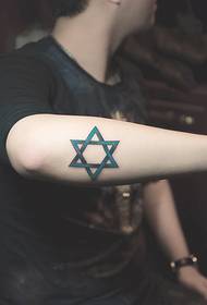 Obraz tatuażu moda pentagram na ramieniu