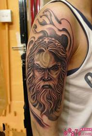 Ragazzo, braccio, personaggio, avatar, immagine del tatuaggio