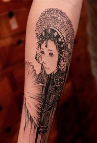 Bildo floro tatuaje ŝablono
