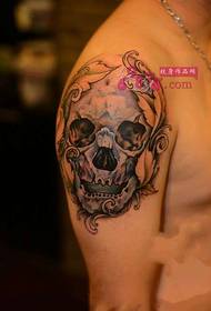 Vine skull skull Jeropeeske en Amerikaanske earm tatoeage foto's