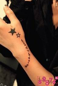 Estrellas de personalidade de brazo e imaxes de tatuaje inglés