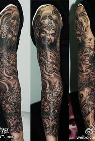 Zegen gunstige rijkdom god tattoo patroon