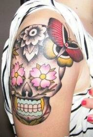 Beauty Arm Mexican Taro Butterfly Tattoo Slika