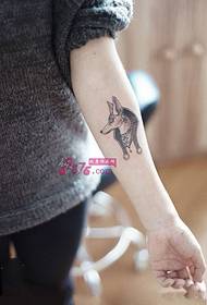 Persoonallisuus Coot Head Anubis Arm Tattoo -kuva