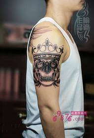 Paže retro lebka koruna tetování obrázek