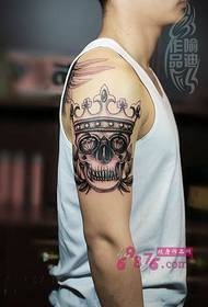 Isithombe se-Arm retro skull umqhele we-tattoo