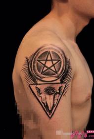 Innovatív háromszög kar tetoválás totem kép