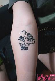 Aranyos kis elefánt kar tetoválás kép