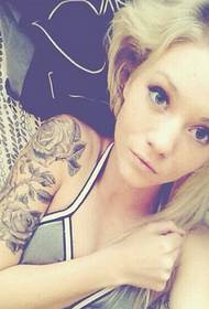 Woman arm flower arm tattoo pattern recommended picture