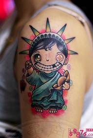 Creative arm free fortune goddess tattoo picture