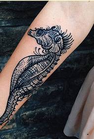 Braccio di moda bella immagine tatuaggio immagine ippocampo