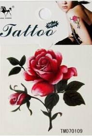 Dziewczyna ramię piękny obraz wzór róży tatuaż