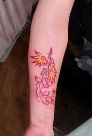 Beauty arm totem phoenix tattoo pattern picture