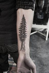 Слика на црно сиво растечко дрво за тетоважи