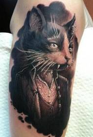 Para que todos possam desfrutar de uma imagem de uma tatuagem personalizada de tatuagem de gato no braço