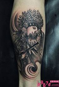 Imatge de tatuatge de braç de flors d'estil xinès
