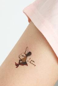 ლამაზი გოგონა მკლავი ლამაზი cute მულტფილმი bunny tattoo სურათი