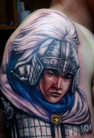 Atmospheric personality of the arm Zhao Yun tattoo