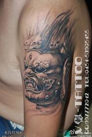 Modello di tatuaggio leone di pietra prepotente Weifeng