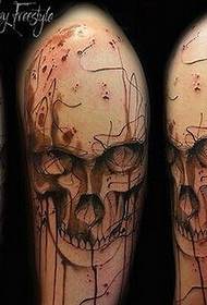 Fashion brachium personality skull tattoo similitudinem picturae