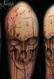 Immagine del modello del tatuaggio del cranio di personalità del braccio di moda