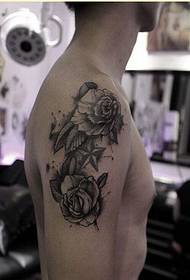 Ličnost ruku moda dobro izgleda crno siva ruža tetovaža sliku
