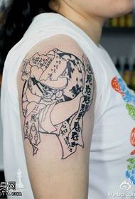 Ang cute na cute na cartoon tattoo pattern
