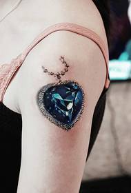 美麗的藍寶石手臂時尚紋身圖片