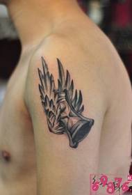 Europe and America wings hourglass arm tattoo pictures