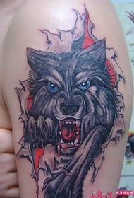 Hōʻailona kahe lima wolf head tattoo kiʻi kiʻi