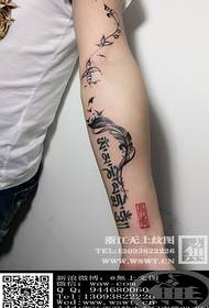 Personalità del braccio, tatuaggio sanscrito