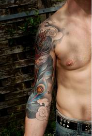 Személyre szabott divat férfi kar jó megjelenésű főnix tetoválás minta képet
