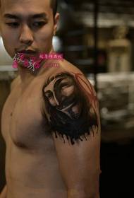 V-Vendetta Portrait Arm Tattoo Picture