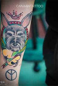 Leungeun warna tattoo gambar anjing