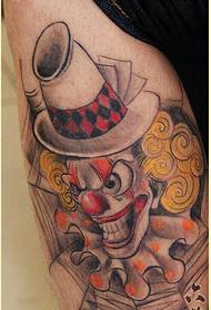 Mooie arm persoonlijkheid clown tattoo patroon foto