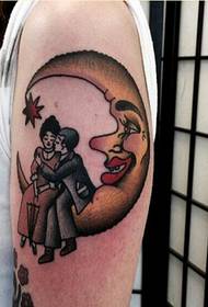 Egy személyre szabott kar hold szeretője tetoválás minta