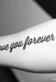 Good-looking font English tattoo pattern