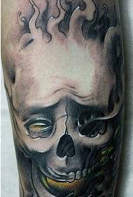 American et Europae brachium skull tattoo forma imaginibus