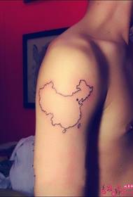 Boys Arms Simple China Map of Tattoo Map Picture  foto tatuazh