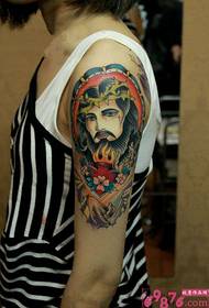 Creative Jesus Arm Art Tattoo ሥዕል