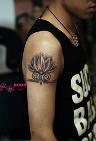 Zlatý obruč lotosové paže tetování obrázek