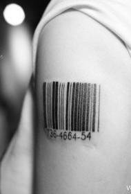 Modèle de tatouage de code QR exquis