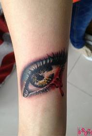 Arm kreative bloddråbe øje tatovering billede