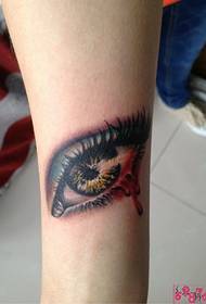 Aarm kreativ Blutt Drop Eye Tattoo Muster Bild